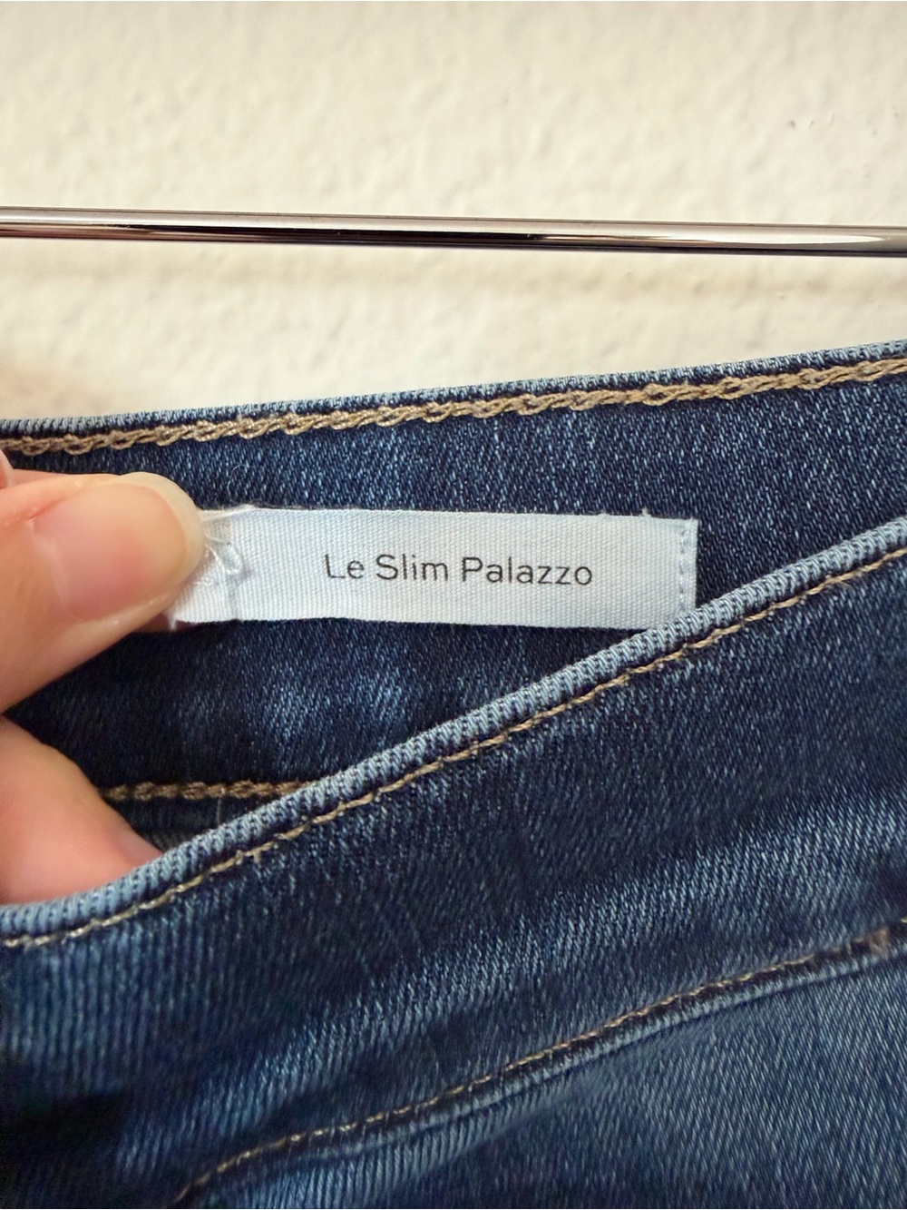 Frame Le Slim Palazzo High Rise Wide Leg Jeans Raw Fray Size 33 Denim Western - Picture 6 of 11